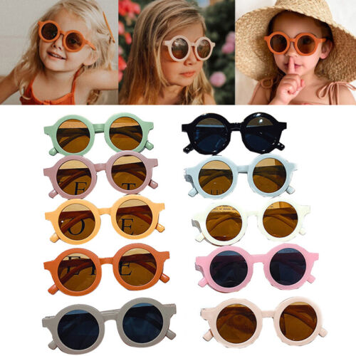 Gafas de sol redondas EE. UU. para niños niñas niños gafas de sol protección UV400 - Imagen 1 de 22