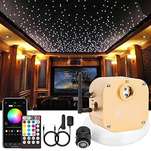 16W Twinkle 550pc 13ft 0.03in RGBW Bluetooth Remote LED Fiber