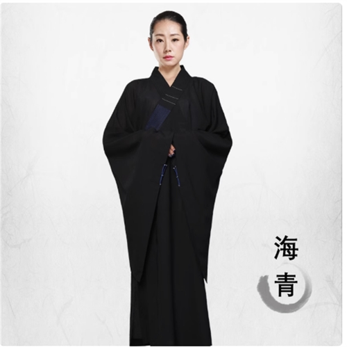 Poliéster Shaolin Budista Monje Vestido Meditación Largo Vestido Kung Fu Uniforme - Imagen 7 de 9