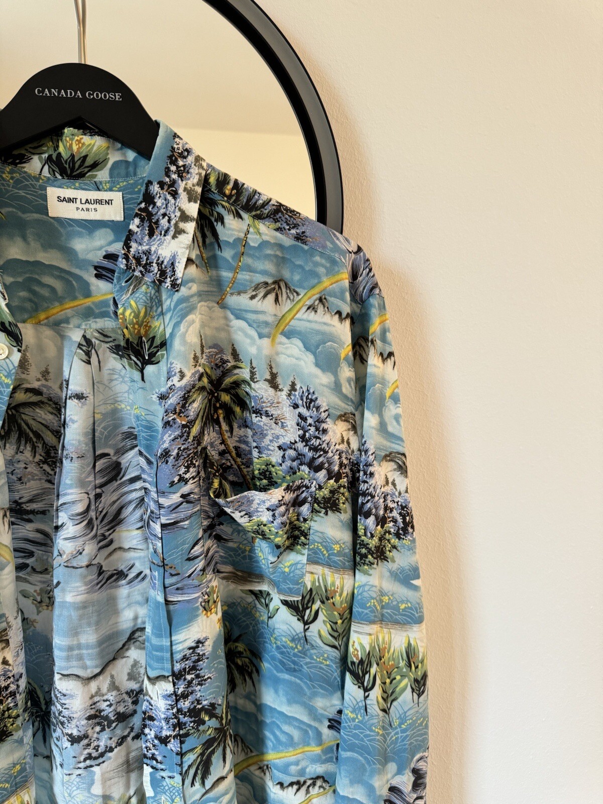 Camicia hawaiana a maniche lunghe Saint Laurent Hedi Slimane M