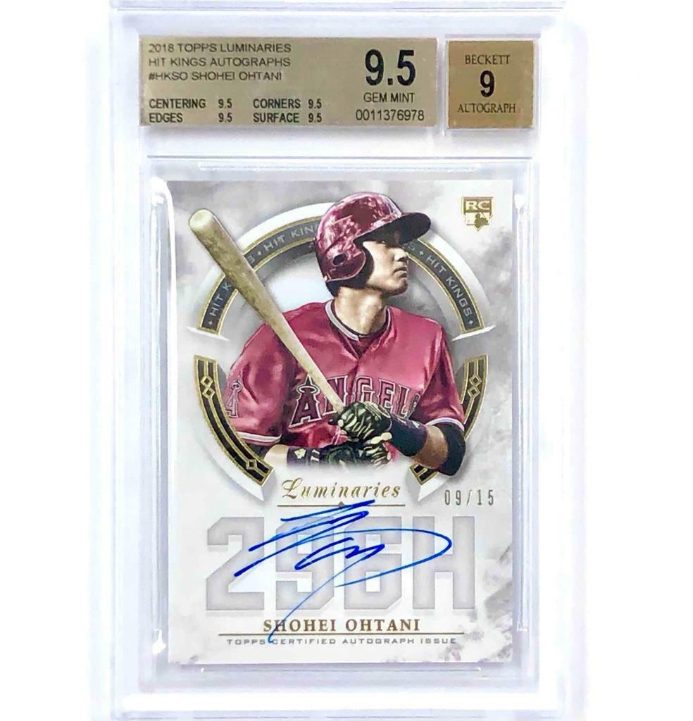 2018 Topps Luminaries RC Shohei Ohtani on-card autograph Rookie Auto /15  BGS 9.5 | eBay