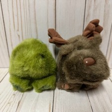 Vintage Puffkins Plush Lot Shelly the Turtle  Gus the Moose 4 Inch 1994