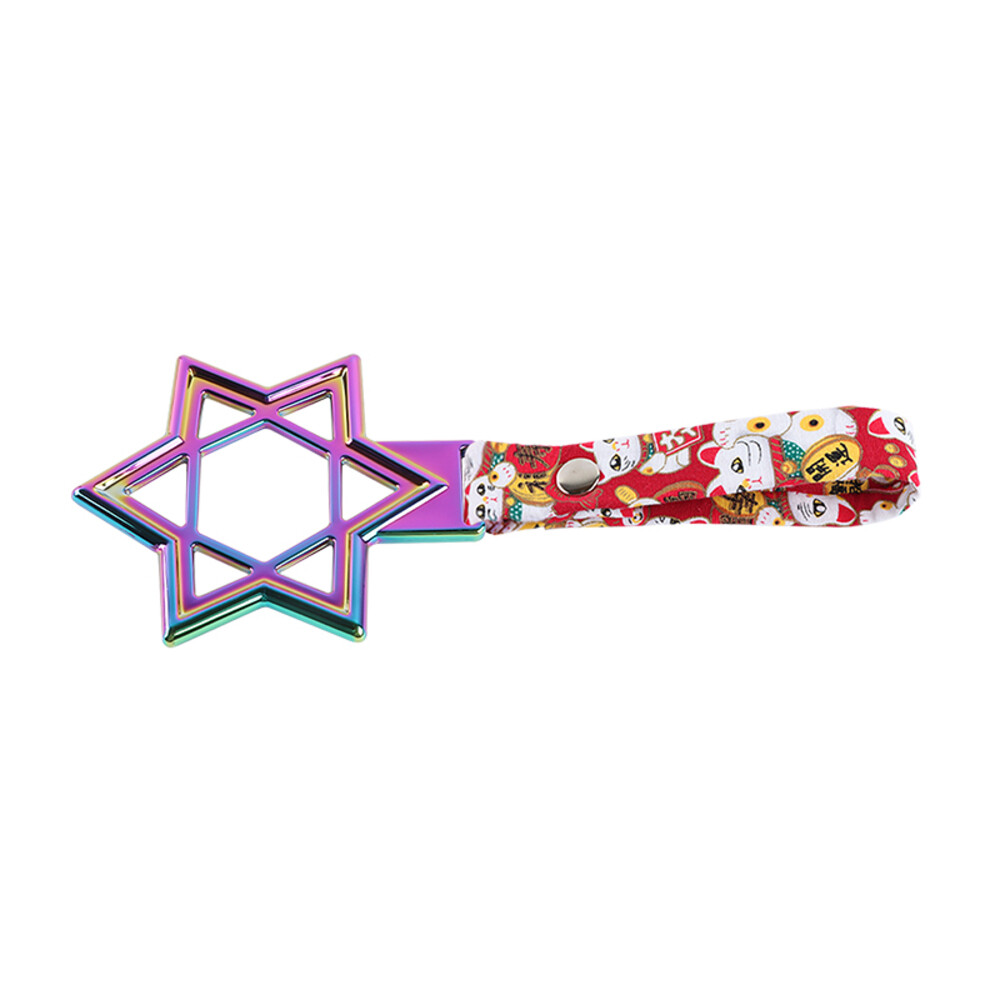 Neo Chrome 6 STAR JDM Ring Tsurikawa Subway Car Handle Strap -Red