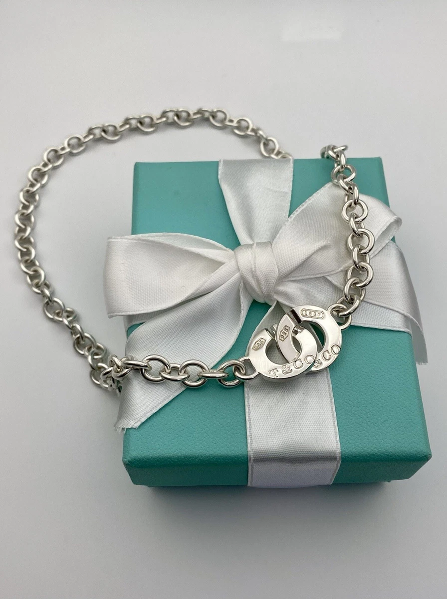 Tiffany Co Silver 1837 Interlocking Circle Clasp Toggle Link