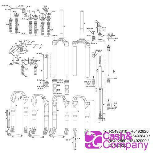 Kit Commande De Blocage ROCKSHOX ONELOC Pour Fourche 35 GOLD A1+  2020 00 4318 002 021