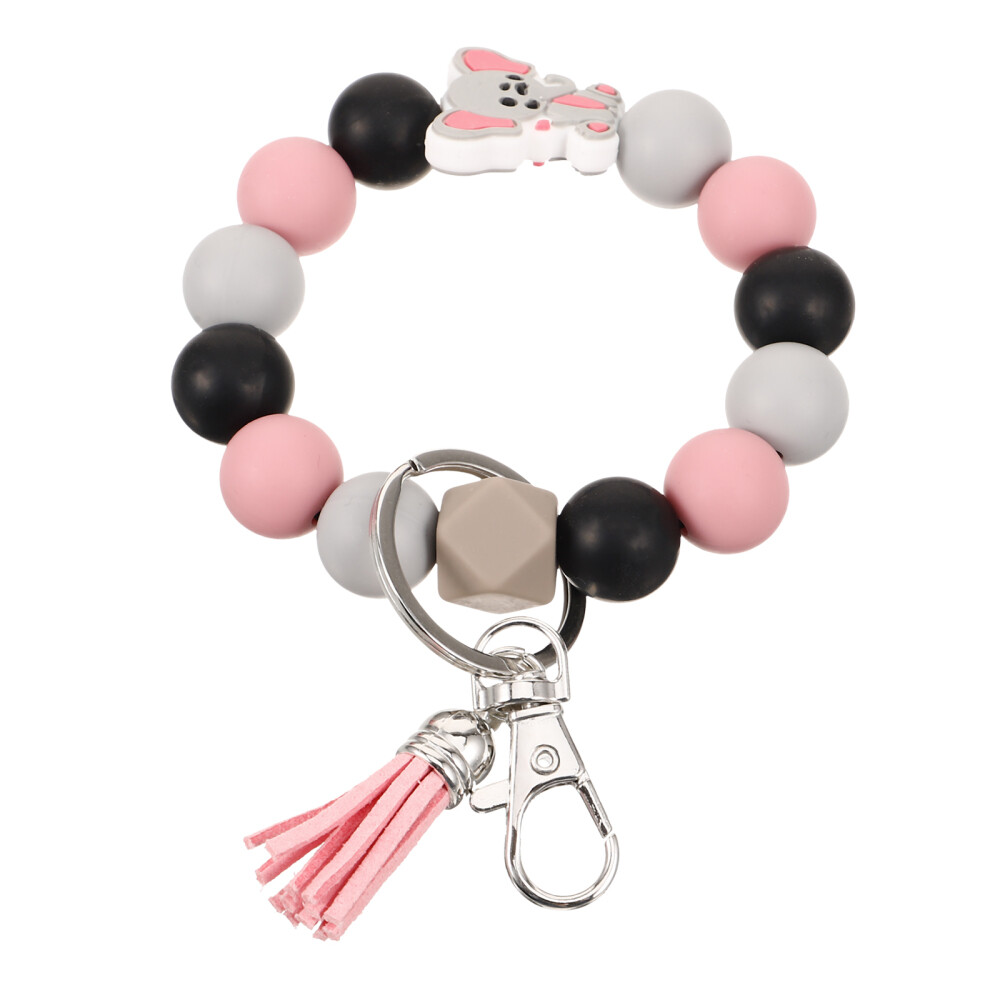 Keyring Bag Pendant Silicone Bead Elephant Charm Keychain Creative