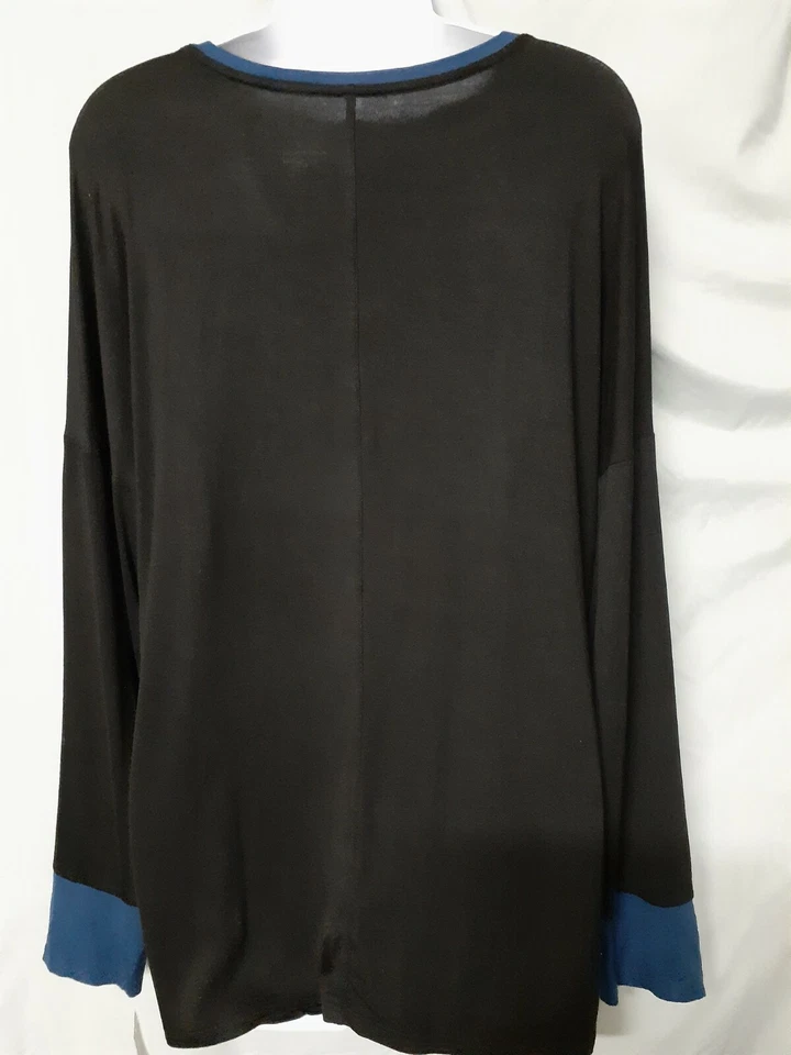 Top de pijama negro Alfani SOLO manga larga ligero mediano 48" BU ST  Foto 4 de 4