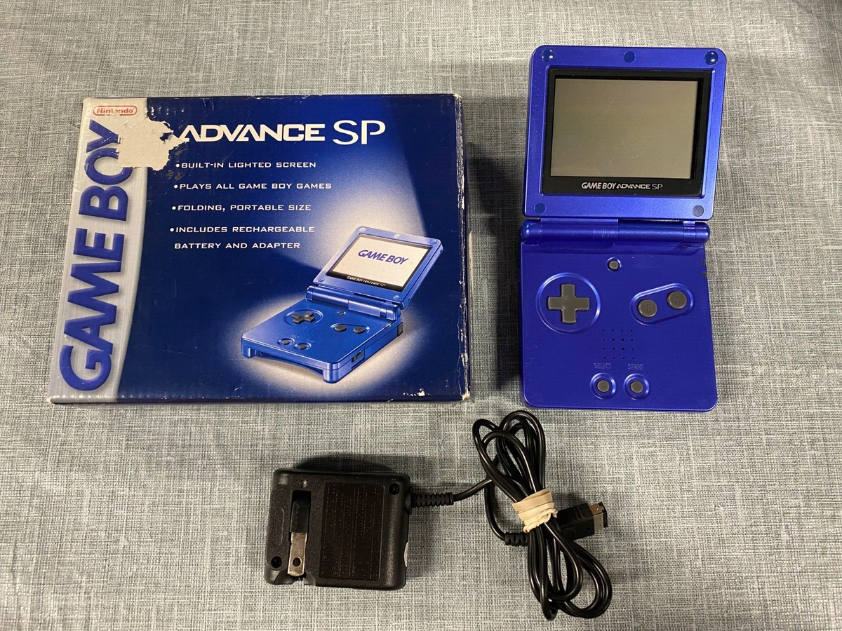 Nintendo Game Boy Advance SP 2001 Cobalt Blue CIB Complete In Box