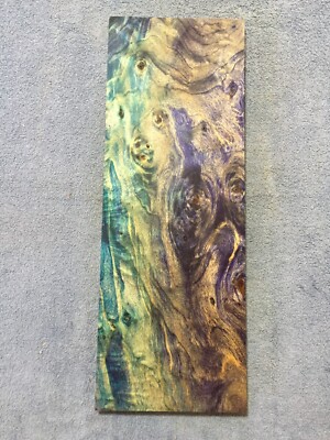 Dyed And Stabilized Poplar Burl Billet Guitar Top  .60 x 7.25 x 20.25''  #246