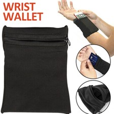 Pocket Wrist Wallet Pouch Bag Band Zipper for Running Travel Gym Running Sports
