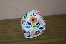 Vintage Ethnic Skull Cap Handmade embroidered Cotton Uzbek Arts Crafts Suzani