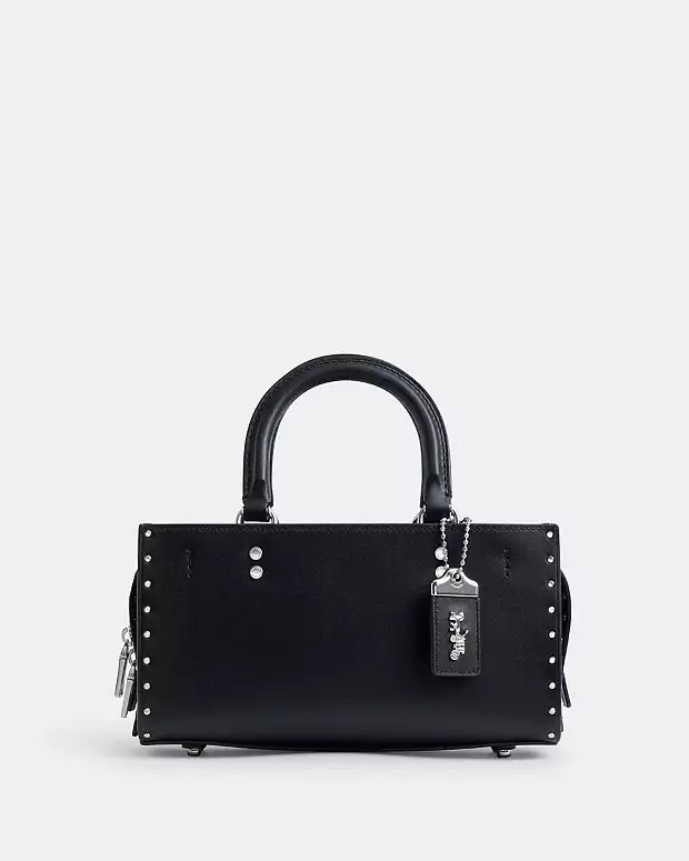 Coach Rogue Bag 26 With Rivets Silver/Black CU048 -Nwt | eBay