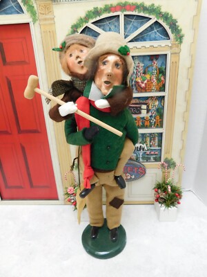 1990 Byers Choice Bob Cratchit and Tiny Tim - SECOND EDITION With Tag