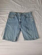 Levis 505 Shorts Men Size 34 Blue Regular Fit Casual Denim