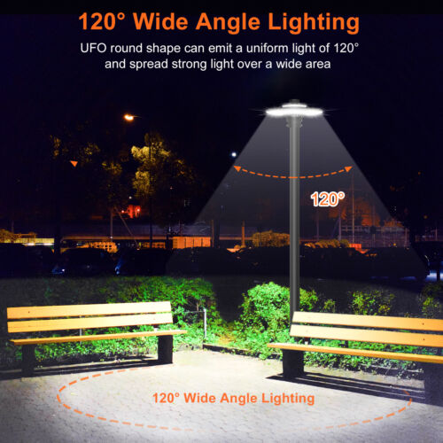 80W LED Post Top Light Commercial Garden Parking Lot Pole Fixtures Dusk To Dawn - Picture 8 of 11
