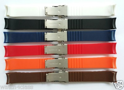 Cinturino Gomma Orologio SPORT DIVER Estremit&agrave; Curva 22mm O 20mm Sport Diver 154513884855