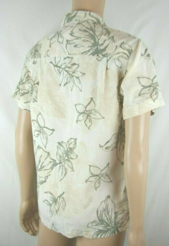 Panama Jack Ivory Hawaiian Short Sleeve Button Up Shirt Men's Sz Small Rayon Bld - Picture 6 of 12