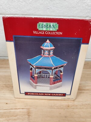 Vintage Lemax Village Collection Porcelain New Gazebo 1993