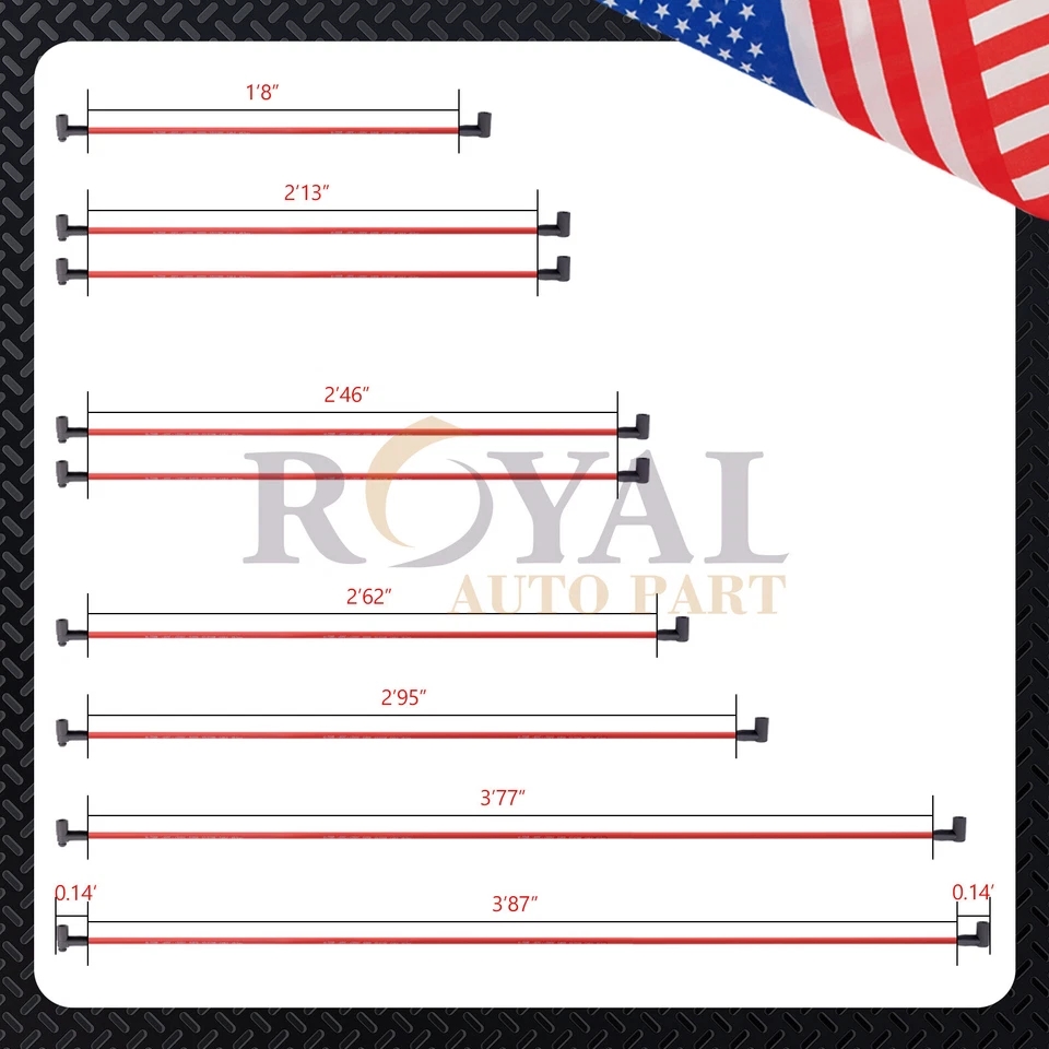 SBC Small Block Chevy 350 HEI Distributor & Plug Wires 90* Boot Kit Foto 4 de 4