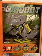 DIY 4 In 1 Build Your Own Dinobot Educational Model Building Kits - Age 8 New