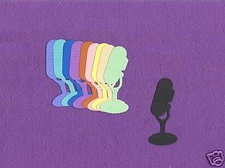 MICROPHONE die cuts scrapbook cards