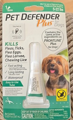 Pet Defender Plus For Dogs Kills Fleas Ticks Flea Eggs Larvae Lice FREE SHIP
