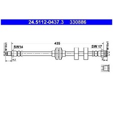 2x Bremsschlauch hinten für Alfa Romeo 156 932 GT 937 id82870
