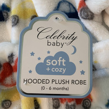 Celebrity Baby Hooded Plush Robe 0-6 Months C...