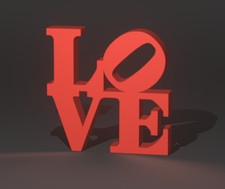 Lampada Insegna Luminosa USB C LED Targa Lightbox LOVE 3D Print