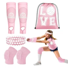 6 Pcs Volleyball Accessories Kit Youth Volleyball Knee Pads Volleyball Arm Sl...