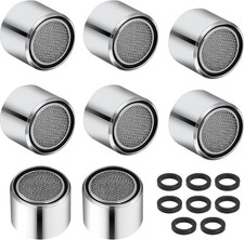 Faucet Aerator for Kitchen and Bathroom Sink, 8 Pcs Female Thread Chrome Brass 5
