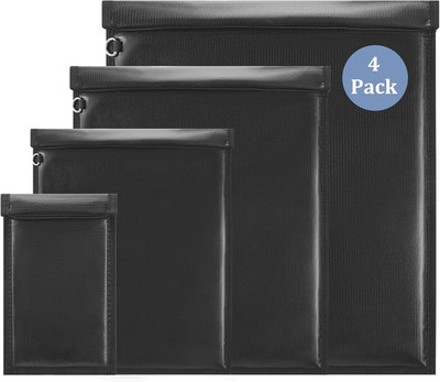4 Pack Faraday Bags for Phones & Tablets & Laptops & Radio, Faraday Key Fob Prot