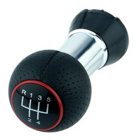 Schaltknauf Schalthebel PU Leder Knauf Rot FüR Audi A1 A3 A4 A5 A6 Q3 Q5 5 Gang