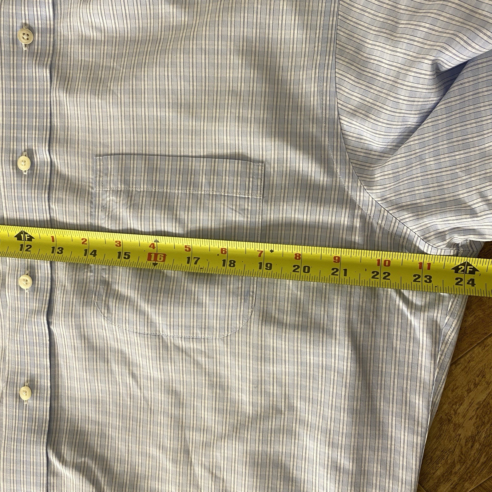 Brooks Brothers Regent Fit 16 1/2 -35 Button Down Blue Checkered Long Sleeve thumbnail 5