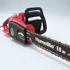 Homelite Electric Chainsaw 16" 9 Amp Tool-Less Chain Tensioning, Automatic Oiler