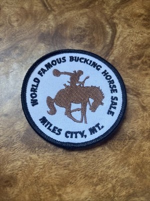 Bucking Horse Sale Miles City MT PATCH SEW ON 3  RARE VTG LOGO