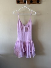 Abercrombie & Fitch size XS NWT Pink Purple Drop Waist Ruffle Tiered Mini Dress