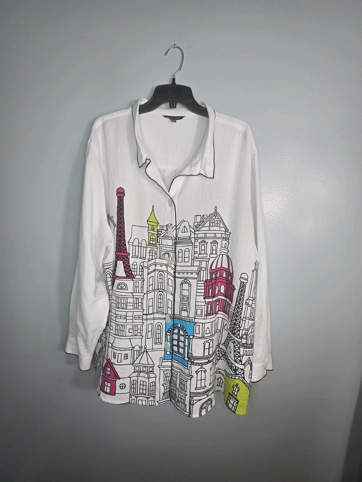 JOHN  MARK 3X BUTTON UP BLOUSE - image 1