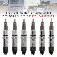 6Pcs Kraftstoff Injektor FüR Cummins ISB 6.7L QSB 4.5L 6.7L 5254261 0445120177