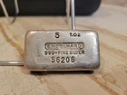Vintage Engalhard 5 T.OZ 5oz 999 Fine Poured Silver Bar