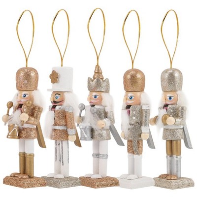 5 Pcs Nussknacker-Weihnachtsdekorationen Nussknacker-Weihnachtsschmuck