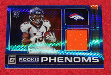 K.J. HAMLER BRONCOS 2020 DONRUSS OPTIC ROOKIE PHENOMS BLUE HYPER JERSEY (KS-19)