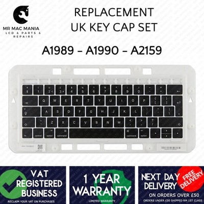 Ersatz Tastenkappe Set für MacBook Pro A1989 A1990 A2159 UK Tastatur