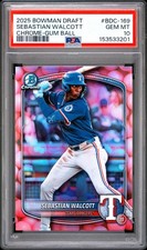 2025 Bowman Draft Sebastian Walcott Chrome Gum Ball SSP PSA 10 POP 1 BDC-169