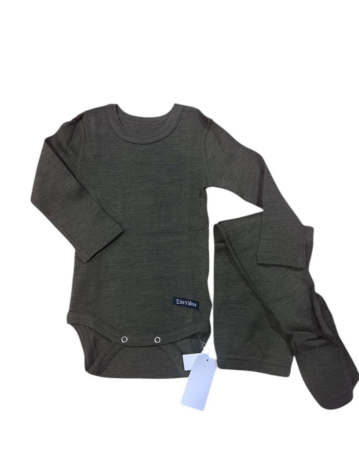 9-12 Months ELLA'S WOOL Baby Base Layer Set , 100% pure merino wool
