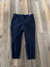 J.Crew NWT Cameron Women  s Black Pants Carreman France Perfecting Pockets Sz 16