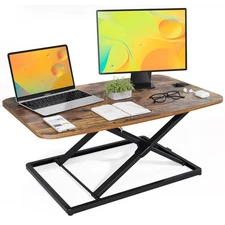 Standing Desk Converter, 31 Inch Compact Height Adjustable Stand up Desk Rise...