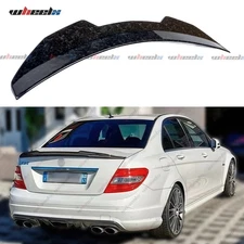 Forged Carbon Look PSM Trunk Spoiler Wing For 08-14 Mercedes Benz W204 C250 C300