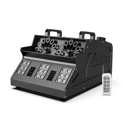 Leleght 1500W Smoke Bubble Machine RGB 18 LED DMX512 Fernbedienung DJ Bühnenlicht