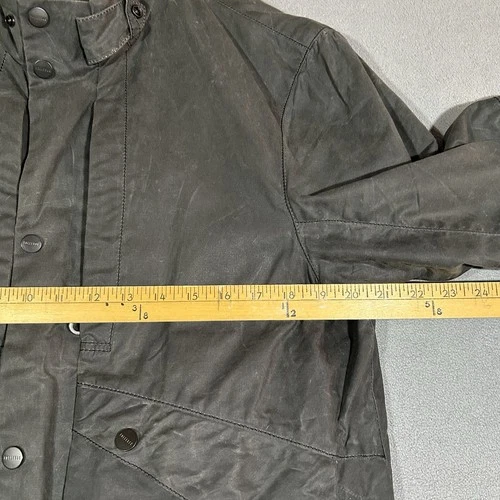 Vollebak Planet Earth Jacket Medium Black Waxed Cotton Beeswax Utility Coat image 14